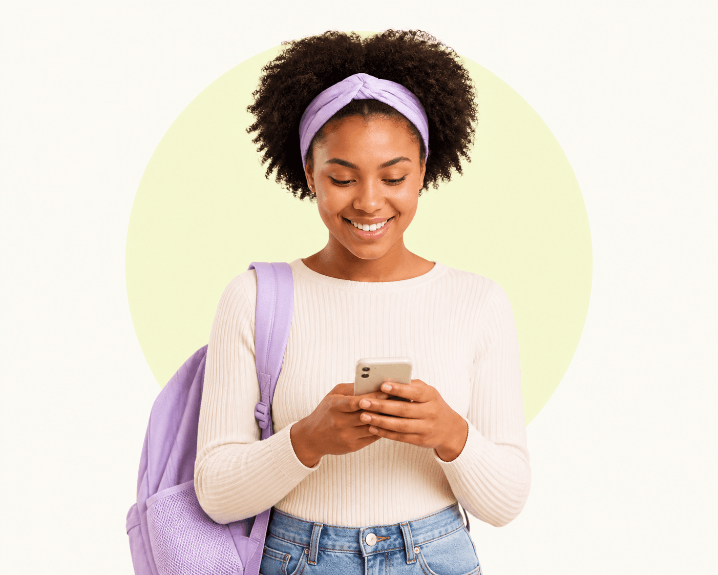 Woman using her phone